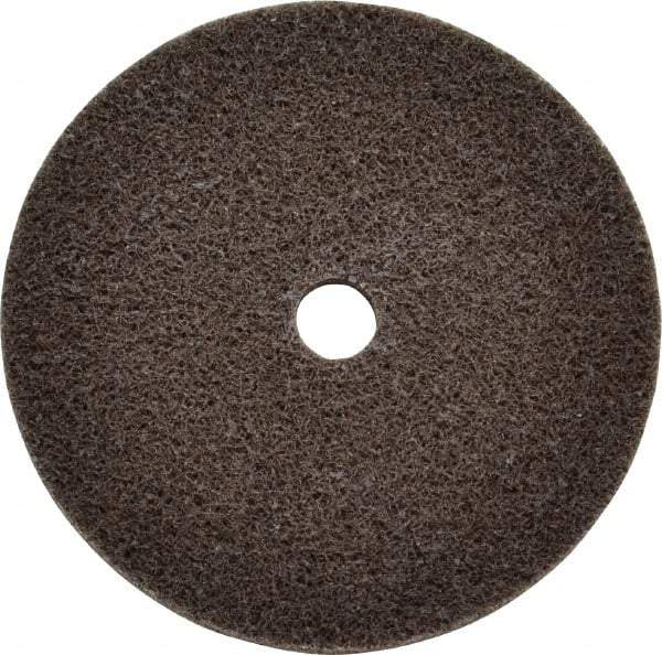 3M - 3" Diam, 1/4" Face Width, 3/8" Center Hole, Fine Grade, Aluminum Oxide Deburring Wheel - Unitized, Medium Density 4 Grade, 18,100 RPM - USA Tool & Supply