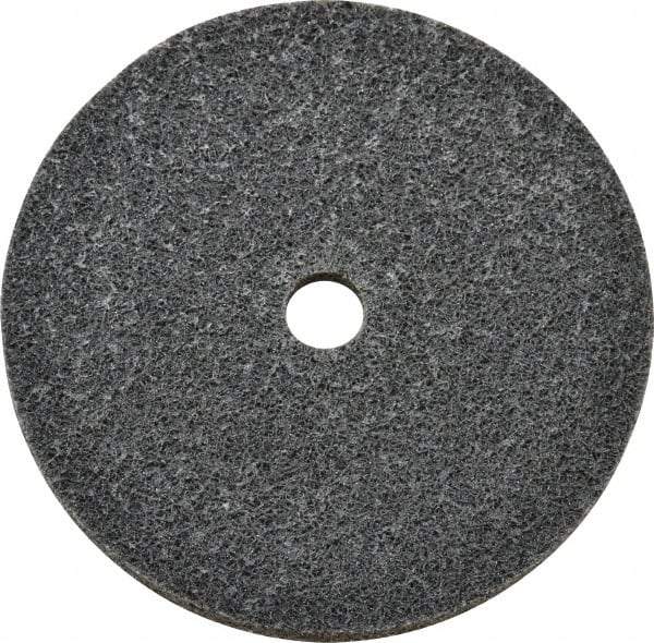 3M - 3" Diam, 1/4" Face Width, 3/8" Center Hole, Fine Grade, Silicon Carbide Deburring Wheel - Unitized, Hard Density 6 Grade, 18,100 RPM - USA Tool & Supply