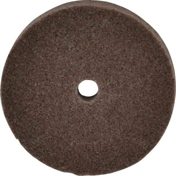 3M - 3" Diam, 1/2" Face Width, 3/8" Center Hole, Medium Grade, Aluminum Oxide Deburring Wheel - Unitized, Hard Density 8 Grade, 15,100 RPM - USA Tool & Supply