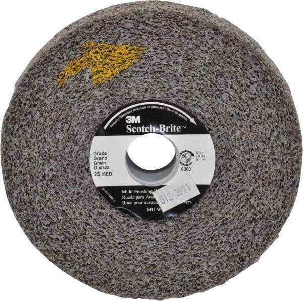3M - 6" Diam, 1" Face Width, 1" Center Hole, Medium Grade, Silicon Carbide Deburring Wheel - Convolute, Soft Density 2 Grade, 6,000 RPM - USA Tool & Supply