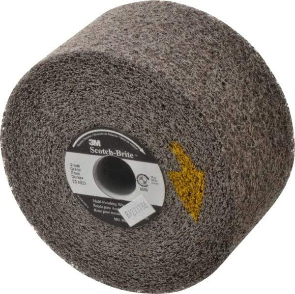 3M - 6" Diam, 3" Face Width, 1" Center Hole, Medium Grade, Silicon Carbide Deburring Wheel - Convolute, Soft Density 2 Grade, 6,000 RPM - USA Tool & Supply