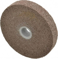 3M - 6" Diam, 1" Face Width, 1" Center Hole, Medium Grade, Aluminum Oxide Deburring Wheel - Convolute, Hard Density 7 Grade, 6,000 RPM - USA Tool & Supply
