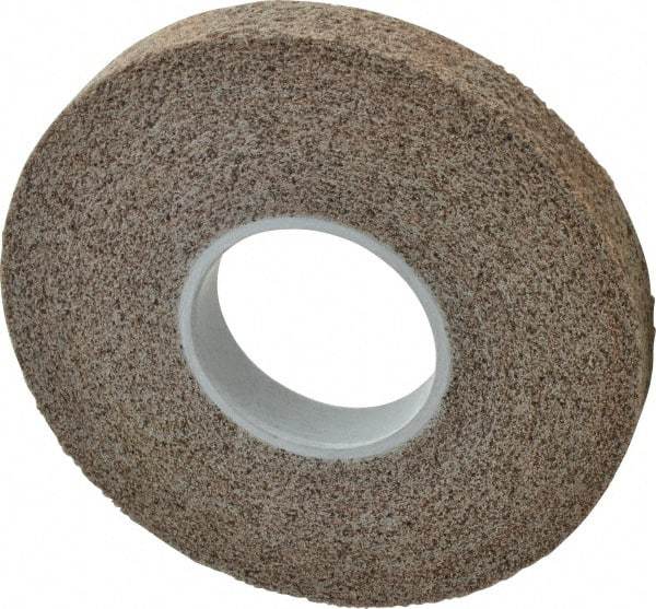 3M - 8" Diam, 1" Face Width, 3" Center Hole, Medium Grade, Aluminum Oxide Deburring Wheel - Convolute, Hard Density 7 Grade, 4,500 RPM - USA Tool & Supply