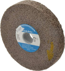 3M - 6" Diam, 1" Face Width, 1" Center Hole, Fine Grade, Aluminum Oxide Deburring Wheel - Convolute, Hard Density 7 Grade, 6,000 RPM - USA Tool & Supply