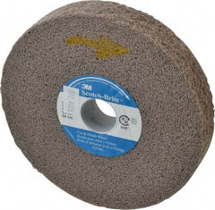 3M - 6" Diam, 1" Face Width, 1" Center Hole, Fine Grade, Aluminum Oxide Deburring Wheel - Convolute, Medium Density 5 Grade, 6,000 RPM - USA Tool & Supply