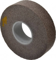 3M - 8" Diam, 2" Face Width, 3" Center Hole, Fine Grade, Aluminum Oxide Deburring Wheel - Convolute, Medium Density 5 Grade, 4,500 RPM - USA Tool & Supply