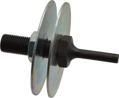 3M - 1/4" Shank Diam Unitized Deburring Wheel Mandrel - Compatible with 3" - 6" Diam x 1/4" Wide x 1/2" Hole Deburring Wheels - USA Tool & Supply