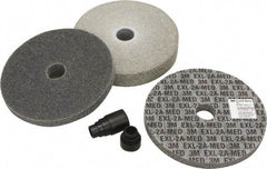 3M - 4 Piece Deburring Kit - 6" Diam Deburring & Unitized Wheels, Aluminum Oxide, 7500 RPM, Medium Grade - USA Tool & Supply