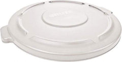 Rubbermaid - Round Lid for Use with 20 Gal Round Trash Cans - White, Polyethylene, For Brute Trash Cans - USA Tool & Supply