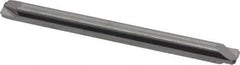 Accupro - 0.01" Radius, 1/8" Mill Diam, 2 Flute Solid Carbide Corner Rounding End Mill - Double End, Uncoated, 1-1/2" OAL, 1/8" Shank Diam - USA Tool & Supply