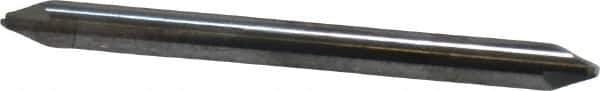 Accupro - 0.015" Radius, 1/8" Mill Diam, 2 Flute Solid Carbide Corner Rounding End Mill - Double End, Uncoated, 1-1/2" OAL, 1/8" Shank Diam - USA Tool & Supply