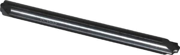 Accupro - 0.025" Radius, 1/8" Mill Diam, 2 Flute Solid Carbide Corner Rounding End Mill - Double End, Uncoated, 1-1/2" OAL, 1/8" Shank Diam - USA Tool & Supply