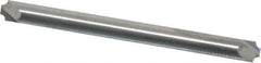 Accupro - 0.031" Radius, 1/8" Mill Diam, 2 Flute Solid Carbide Corner Rounding End Mill - Double End, Uncoated, 1-1/2" OAL, 1/8" Shank Diam - USA Tool & Supply