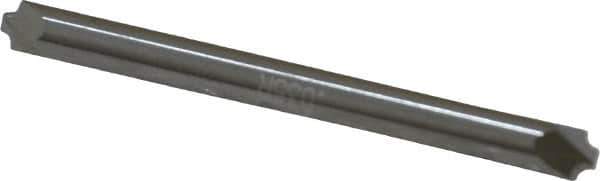 Accupro - 0.035" Radius, 1/8" Mill Diam, 2 Flute Solid Carbide Corner Rounding End Mill - Double End, Uncoated, 1-1/2" OAL, 1/8" Shank Diam - USA Tool & Supply