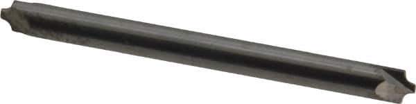 Accupro - 0.04" Radius, 1/8" Mill Diam, 2 Flute Solid Carbide Corner Rounding End Mill - Double End, Uncoated, 1-1/2" OAL, 1/8" Shank Diam - USA Tool & Supply