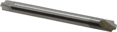 Accupro - 0.05" Radius, 3/16" Mill Diam, 2 Flute Solid Carbide Corner Rounding End Mill - Double End, Uncoated, 2" OAL, 3/16" Shank Diam - USA Tool & Supply