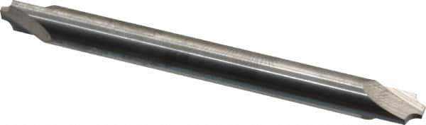 Accupro - 0.055" Radius, 3/16" Mill Diam, 2 Flute Solid Carbide Corner Rounding End Mill - Double End, Uncoated, 2" OAL, 3/16" Shank Diam - USA Tool & Supply