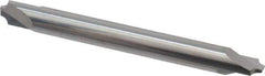 Accupro - 0.072" Radius, 1/4" Mill Diam, 2 Flute Solid Carbide Corner Rounding End Mill - Double End, Uncoated, 2-1/2" OAL, 1/4" Shank Diam - USA Tool & Supply