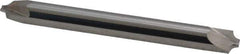 Accupro - 0.078" Radius, 1/4" Mill Diam, 2 Flute Solid Carbide Corner Rounding End Mill - Double End, Uncoated, 2-1/2" OAL, 1/4" Shank Diam - USA Tool & Supply