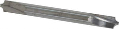 Accupro - 0.085" Radius, 1/4" Mill Diam, 2 Flute Solid Carbide Corner Rounding End Mill - Double End, Uncoated, 2-1/2" OAL, 1/4" Shank Diam - USA Tool & Supply