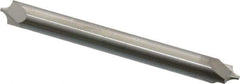 Accupro - 0.1" Radius, 1/4" Mill Diam, 2 Flute Solid Carbide Corner Rounding End Mill - Double End, Uncoated, 2-1/2" OAL, 1/4" Shank Diam - USA Tool & Supply