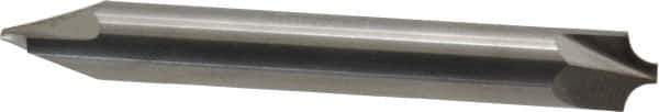 Accupro - 0.109" Radius, 5/16" Mill Diam, 2 Flute Solid Carbide Corner Rounding End Mill - Double End, Uncoated, 2-1/2" OAL, 5/16" Shank Diam - USA Tool & Supply