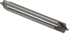 Accupro - 1/8" Radius, 5/16" Mill Diam, 2 Flute Solid Carbide Corner Rounding End Mill - Double End, Uncoated, 2-1/2" OAL, 5/16" Shank Diam - USA Tool & Supply