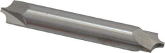 Accupro - 0.14" Radius, 3/8" Mill Diam, 2 Flute Solid Carbide Corner Rounding End Mill - Double End, Uncoated, 2-1/2" OAL, 3/8" Shank Diam - USA Tool & Supply