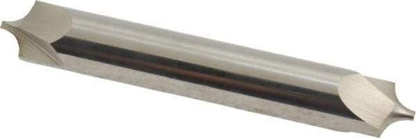 Accupro - 0.156" Radius, 3/8" Mill Diam, 2 Flute Solid Carbide Corner Rounding End Mill - Double End, Uncoated, 2-1/2" OAL, 3/8" Shank Diam - USA Tool & Supply