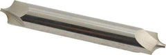 Accupro - 0.156" Radius, 3/8" Mill Diam, 2 Flute Solid Carbide Corner Rounding End Mill - Double End, Uncoated, 2-1/2" OAL, 3/8" Shank Diam - USA Tool & Supply