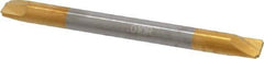 Accupro - 0.01" Radius, 1/8" Mill Diam, 2 Flute Solid Carbide Corner Rounding End Mill - Double End, TiN Finish, 1-1/2" OAL, 1/8" Shank Diam - USA Tool & Supply