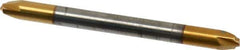 Accupro - 0.02" Radius, 1/8" Mill Diam, 2 Flute Solid Carbide Corner Rounding End Mill - Double End, TiN Finish, 1-1/2" OAL, 1/8" Shank Diam - USA Tool & Supply