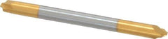 Accupro - 0.031" Radius, 1/8" Mill Diam, 2 Flute Solid Carbide Corner Rounding End Mill - Double End, TiN Finish, 1-1/2" OAL, 1/8" Shank Diam - USA Tool & Supply
