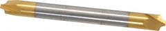 Accupro - 0.078" Radius, 1/4" Mill Diam, 2 Flute Solid Carbide Corner Rounding End Mill - Double End, TiN Finish, 2-1/2" OAL, 1/4" Shank Diam - USA Tool & Supply