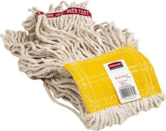 Rubbermaid - 5" Yellow Head Band, Small Blended Fiber Loop End Mop Head - 4 Ply, Use for General Purpose - USA Tool & Supply