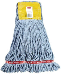 Rubbermaid - 5" Yellow Head Band, Small Blended Fiber Loop End Mop Head - 4 Ply, Use for General Purpose - USA Tool & Supply