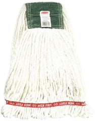 Rubbermaid - 5" Green Head Band, Medium Blended Fiber Loop End Mop Head - 4 Ply, Use for General Purpose - USA Tool & Supply