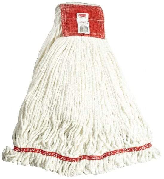 Rubbermaid - 5" Red Head Band, Large Blended Fiber Loop End Mop Head - 4 Ply, Use for General Purpose - USA Tool & Supply