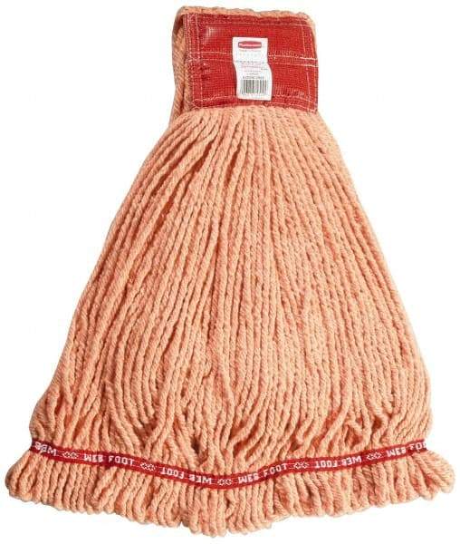 Rubbermaid - 5" Red Head Band, Large Blended Fiber Loop End Mop Head - 4 Ply, Use for General Purpose - USA Tool & Supply