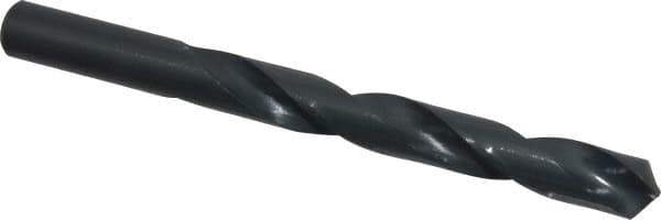 Interstate - 21/32" 118° High Speed Steel Jobber Drill - Oxide Finish, Right Hand Cut, Spiral Flute, Straight Shank, 7-1/8" OAL, Standard Point - USA Tool & Supply