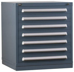Vidmar - 5 Drawer, Preconfigured Modular Storage Cabinet - Steel, 30" Wide x 27-3/4" Deep x 33" High, Light Blue - USA Tool & Supply