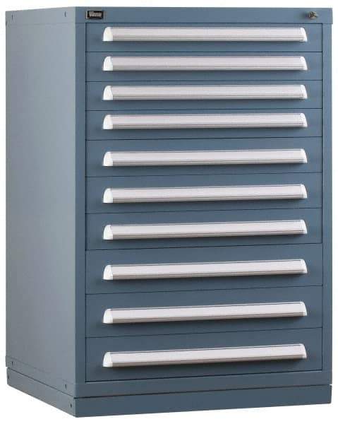 Vidmar - 6 Drawer, Preconfigured Modular Storage Cabinet - Steel, 30" Wide x 27-3/4" Deep x 44" High, Light Blue - USA Tool & Supply