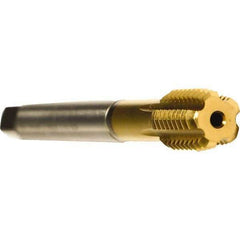 Emuge - 3/4-10 UNC 2BX Modified Bottoming Thread Forming Tap - Cobalt, TiN Finish, 4.921" OAL, 0.984" Thread Length, Right Hand Thread, Series Druck - USA Tool & Supply