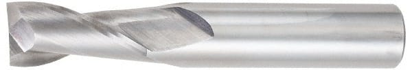 OSG - 15/32", 1" LOC, 1/2" Shank Diam, 3" OAL, 2 Flute, Solid Carbide Square End Mill - USA Tool & Supply