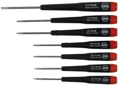 Wiha - 7 Piece T5 to T15 Micro Handle Torx Driver Set - T5, T6, T7, T8, T9, T10, T15 - USA Tool & Supply