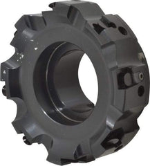 Kennametal - 8 Inserts, 4" Cut Diam, 1-1/2" Arbor Diam, 0.236" Max Depth of Cut, Indexable Square-Shoulder Face Mill - 0/90° Lead Angle, 1-3/4" High, SPHX 1205... Insert Compatibility, Series Fix-Perfect - USA Tool & Supply