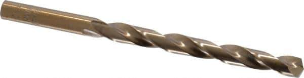 Interstate - 9/32" 135° Cobalt Jobber Drill - Bright Finish, Right Hand Cut, Spiral Flute, 4-1/4" OAL, Split Point - USA Tool & Supply