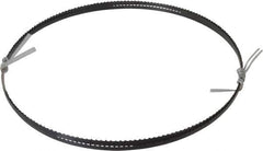 Disston - 6 TPI, 7' 9-1/2" Long x 1/4" Wide x 0.025" Thick, Welded Band Saw Blade - Carbon Steel, Toothed Edge, Raker Tooth Set, Hard Back, Contour Cutting - USA Tool & Supply