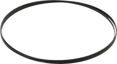 Disston - 18 TPI, 7' 9-1/2" Long x 1/4" Wide x 0.025" Thick, Welded Band Saw Blade - Carbon Steel, Toothed Edge, Raker Tooth Set, Hard Back, Contour Cutting - USA Tool & Supply