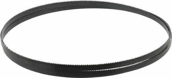 Disston - 10 TPI, 7' 9-1/2" Long x 3/8" Wide x 0.025" Thick, Welded Band Saw Blade - Carbon Steel, Toothed Edge, Raker Tooth Set, Hard Back, Contour Cutting - USA Tool & Supply